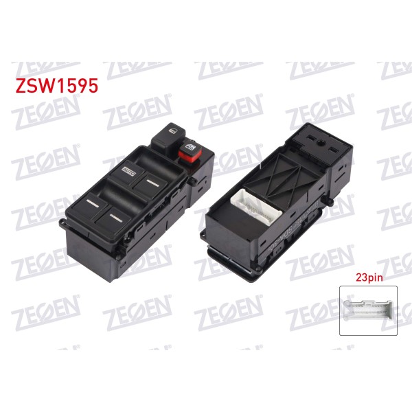 ZEGEN Cam Acma Anahtar Grup 23 Pin Honda Accord Vii 2003-2008 - Kod ZSW1595 - OEM