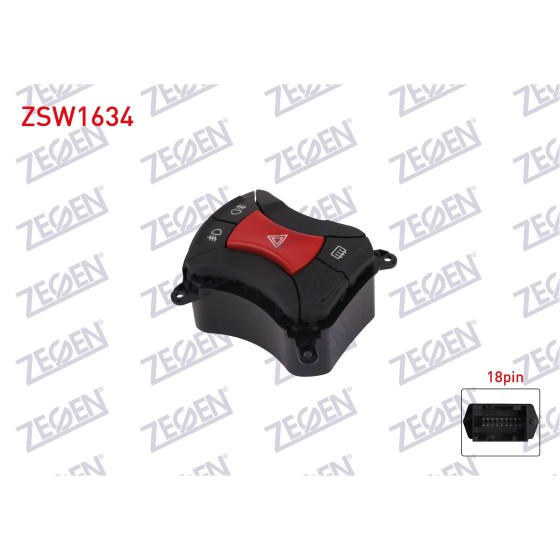 ZEGEN Flasor Anahtari Sisli VE Cam Kaldirmasiz Fiat Doblo 2005-2012 - Kod ZSW1634 - OEM 735297542 ürün görseli