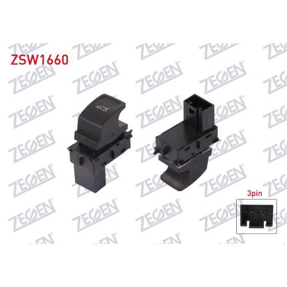 ZEGEN Bagaj Acma Anahtari 3 Pin Volkswagen Tiguan 2016 - Kod ZSW1660 - OEM ürün görseli