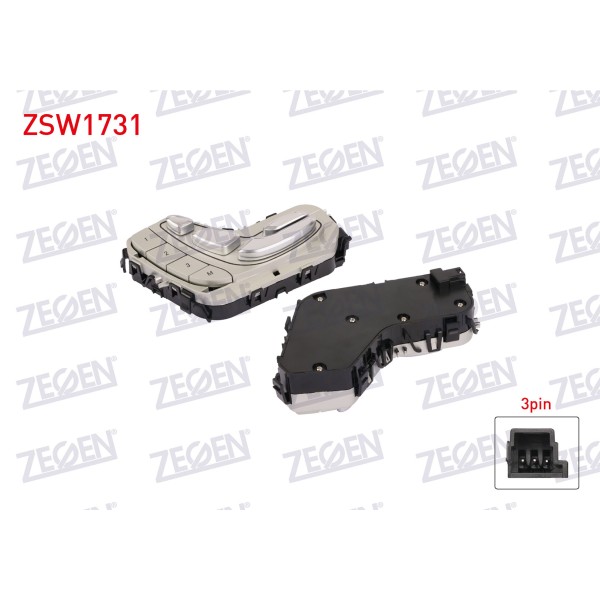 ZEGEN Elektrikli Koltuk Ayar Dugmesi Sol 3 Pin Mercedes-benz E Serisi (W213) - Kod ZSW1731 - OEM A2139050004