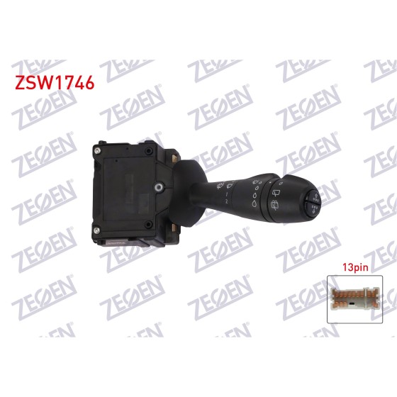 ZEGEN Silecek - Kumanda Kolu 13 Pin Renault Captur 2013- / Renault Clio IV 2012- / Renault Twingo V 2014 - Kod ZSW1746 - OEM 8201168013 ürün görseli
