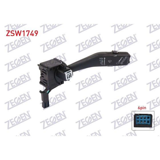 ZEGEN Silecek - Kumanda Kolu 6 Pin Volkswagen Caddy Iii 2004-2010 / Volkswagen Golf V-vi 2003-2012 / Volkswagen Jetta Iii 2004-2010 / Volkswagen Tiguan 2007-2018 / Volkswagen Touran 2003-2010 - Kod ZSW1749 - OEM 13334021 ürün görseli