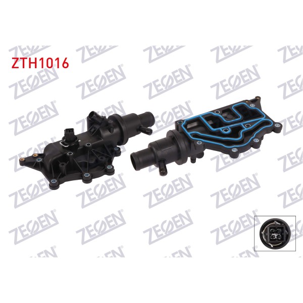 ZEGEN Termostat - Komple Musurlu 89 C Renault Clio II 1.4i 16V 1998-2005 / Renault Laguna II 1.6i 16V 2001-2007 - Kod ZTH1016 - OEM 8200561426