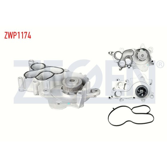 ZEGEN Devirdaim Su Pompası - Volkswagen Golf Vii (5g1) 1.2 Audi TFSI (Cjzb-cyva-cyvb) 2012 - Kod ZWP1174 - OEM 04E121600H ürün görseli
