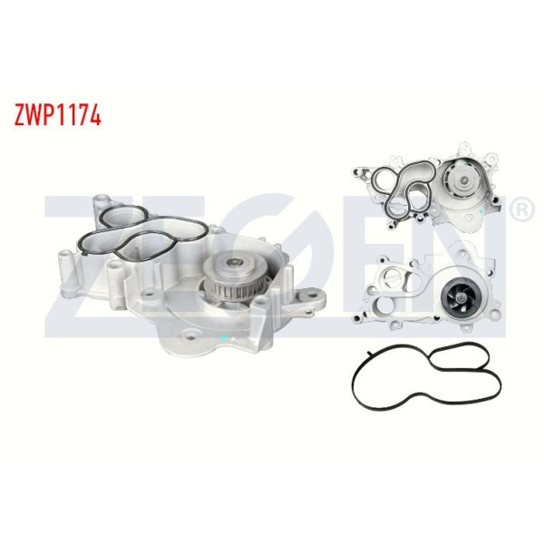 ZEGEN Devirdaim Su Pompası - Volkswagen Golf Vii (5g1) 1.2 Audi TFSI (Cjzb-cyva-cyvb) 2012 - Kod ZWP1174 - OEM 04E121600H