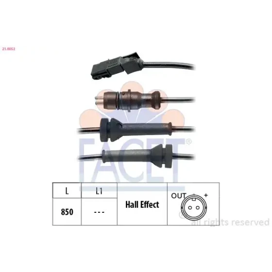 Facet ABS Hız Sensörü (Arka) – 21.0052 / OEM 8200043136 ürün görseli