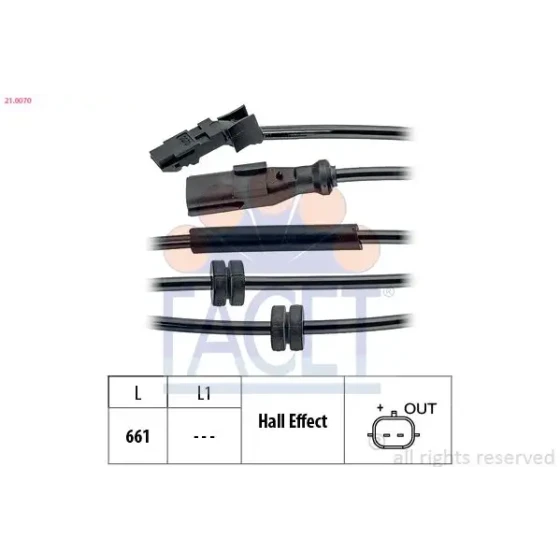 Facet ABS Hız Sensörü (Arka) – 21.0070 / OEM 8200195832 ürün görseli
