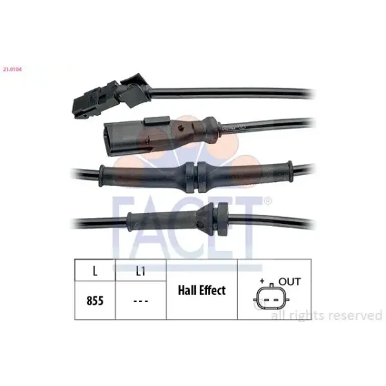 Facet ABS Hız Sensörü (Arka) – 21.0104 / OEM 479006271R ürün görseli