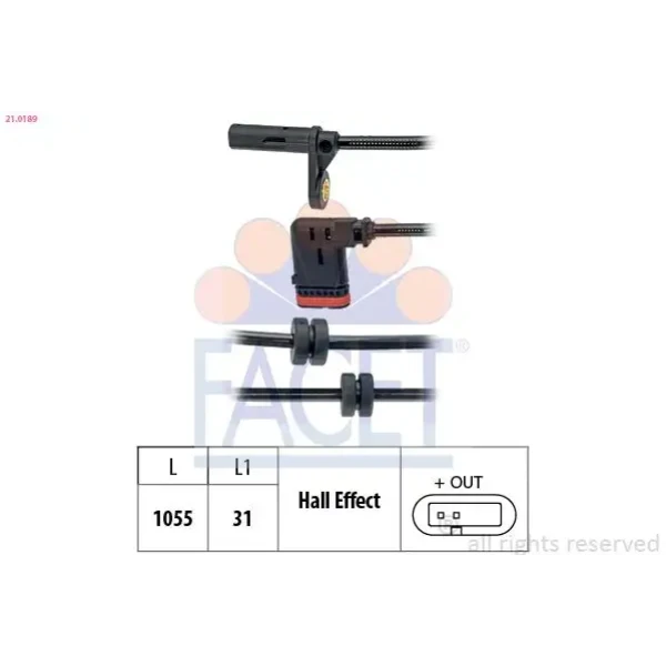 Facet ABS Hız Sensörü (Arka) – 21.0189