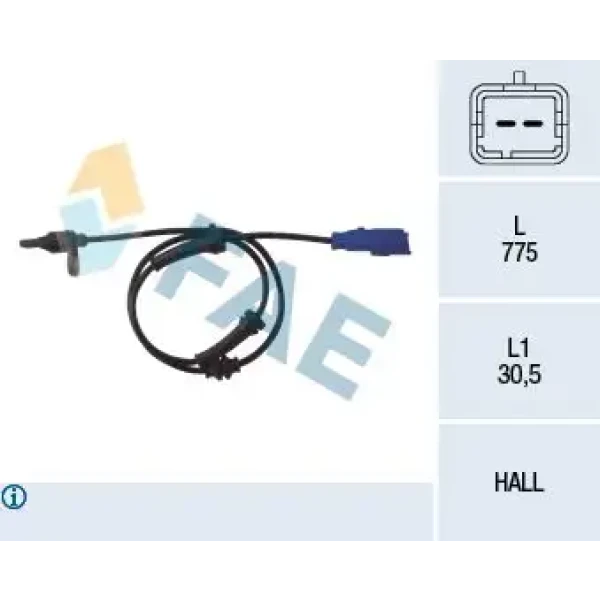 FAE ABS Hız Sensörü (Arka) – 78013 / OEM 9638530780