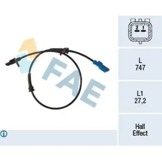 FAE ABS Hız Sensörü (Arka) – 78333 / OEM 9805066580 ürün görseli