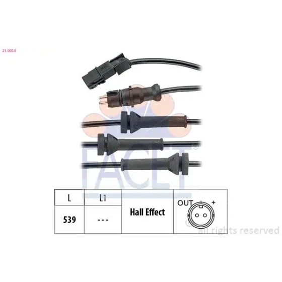 Facet ABS Hız Sensörü (Ön) – 21.0054 ürün görseli