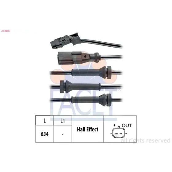 Facet ABS Hız Sensörü (Ön) – 21.0056 ürün görseli