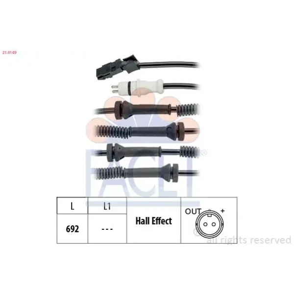 Facet ABS Hız Sensörü (Ön) – 21.0149