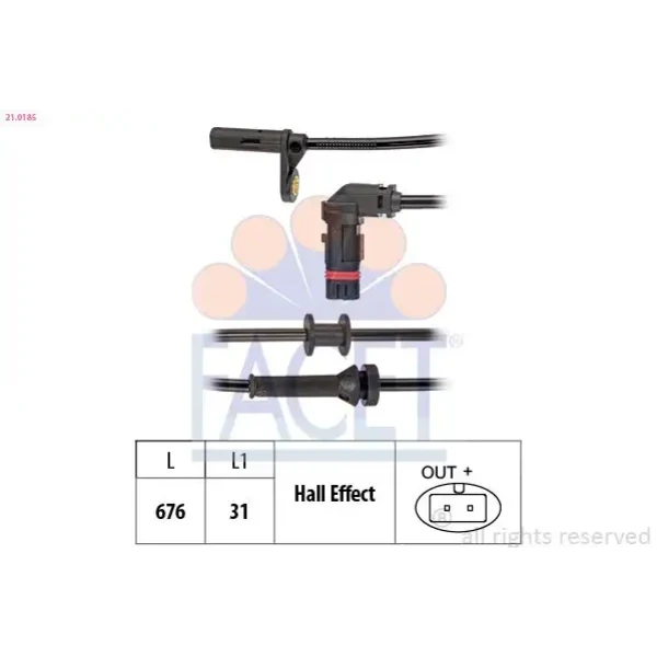 Facet ABS Hız Sensörü (Ön) – 21.0185