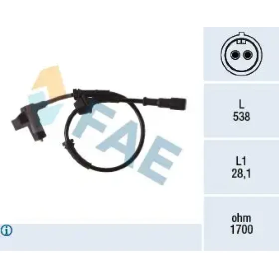 FAE ABS Hız Sensörü (Ön) – 78376 / OEM 701927807A ürün görseli