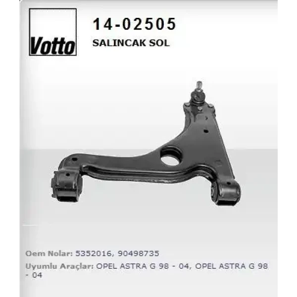 Votto Alt Salıncak (Sol) – 14-02505 / OEM 5352016