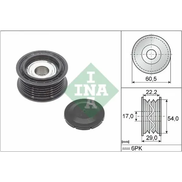 INA Alternatör Gergi Rulmanı – 532085410 / OEM 059903341AJ