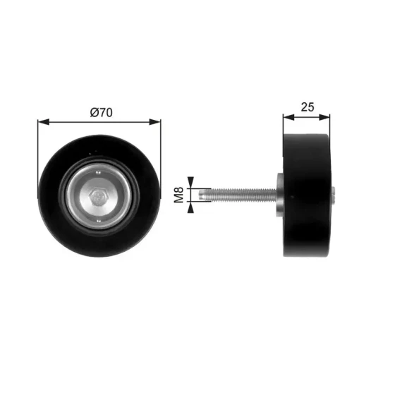 Gates Alternatör Gergi Rulmanı – T36263 / OEM LFH115940 ürün görseli