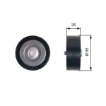 Gates Alternatör Gergi Rulmanı – T36414 / OEM 55494332