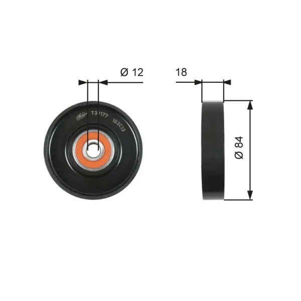 Gates Alternatör Gergi Rulmanı – T39177