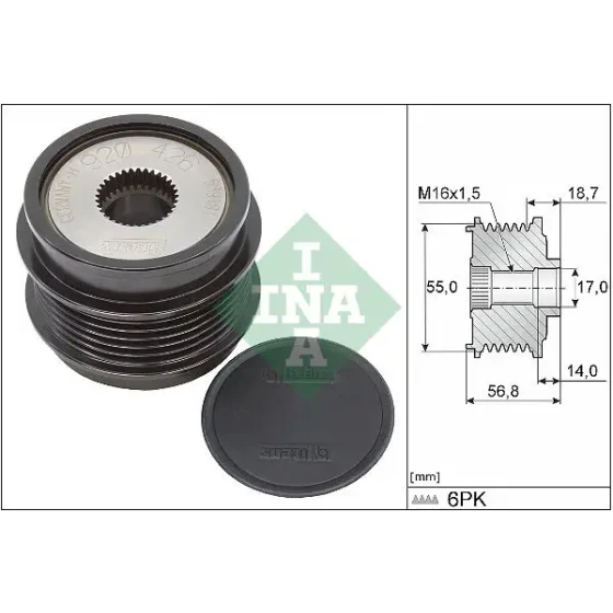 INA Alternatör Kasnağı – 535034110 / OEM A2741550000 ürün görseli