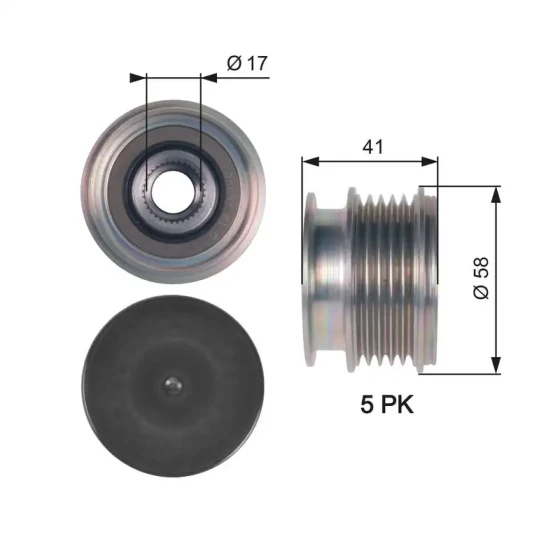 Gates Alternatör Kasnağı – OAP7126 / OEM 30667682 ürün görseli