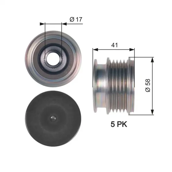 Gates Alternatör Kasnağı – OAP7126 / OEM 30667682