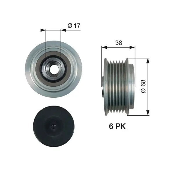 Gates Alternatör Kasnağı – OAP7185 / OEM 3732125301