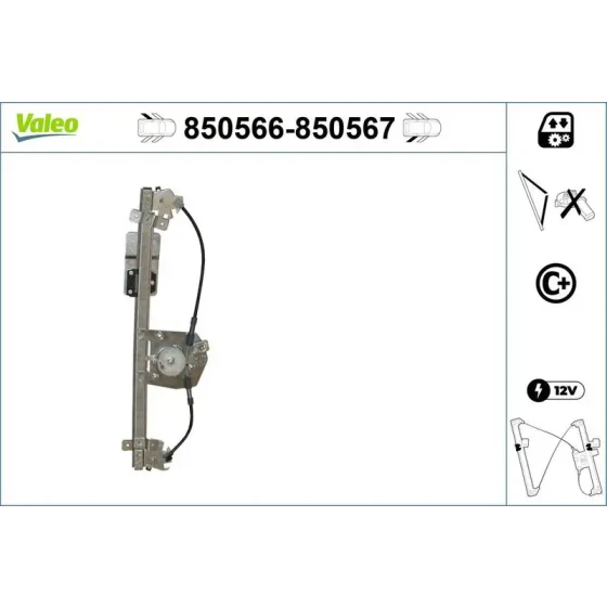 Valeo Arka Cam Krikosu (Sol) – 850566 / OEM 90521877 ürün görseli
