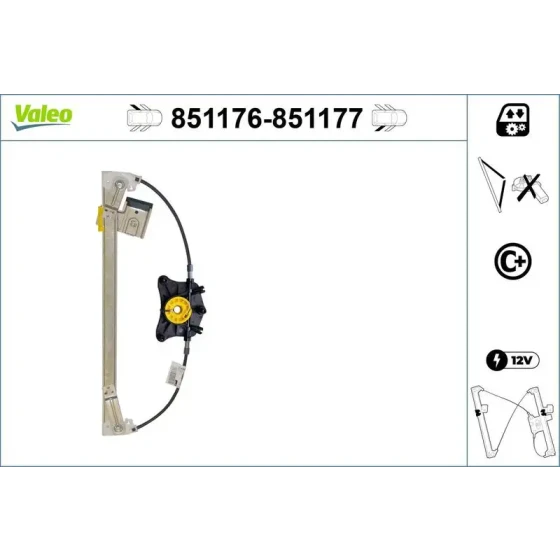 Valeo Arka Cam Krikosu (Sol) – 851176 / OEM A1697303179 ürün görseli