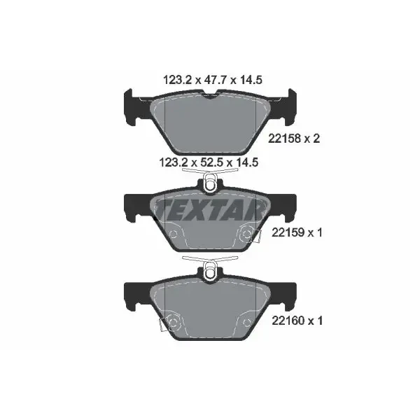 TEXTAR Arka Fren Balatası – 2215801