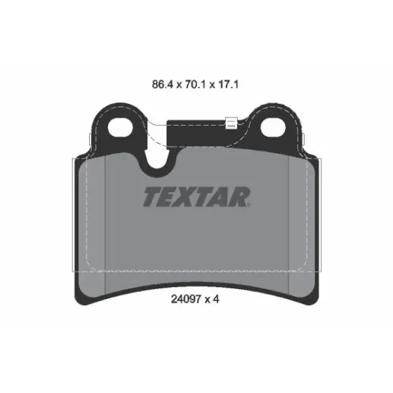 TEXTAR Arka Fren Balatası – 2409701 / OEM 7L6698451B ürün görseli
