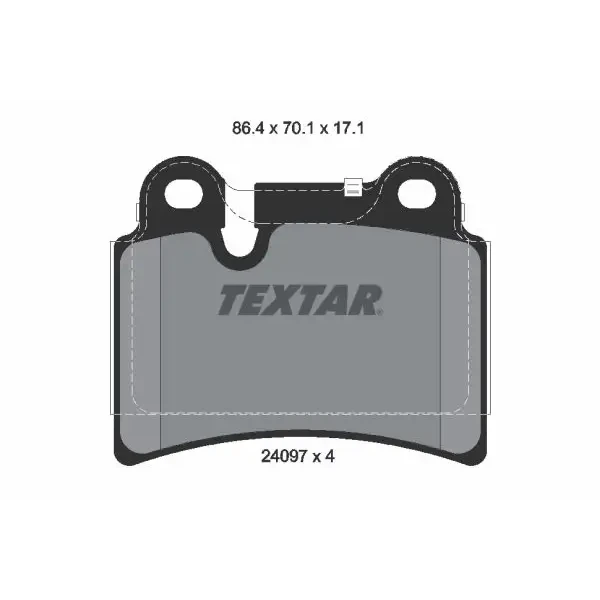 TEXTAR Arka Fren Balatası – 2409701 / OEM 7L6698451B
