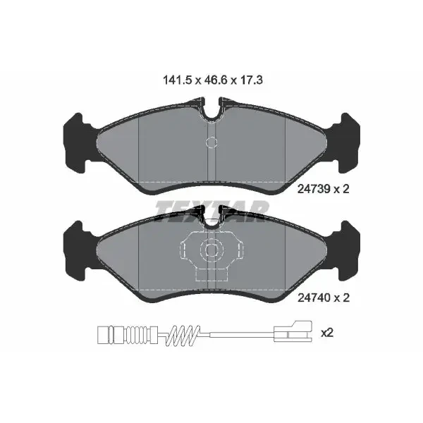 TEXTAR Arka Fren Balatası – 2473901 / OEM 2D0698451D