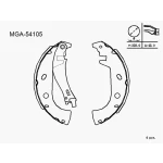 MGA Arka Fren Balatası – 54105 / OEM 77362284