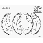MGA Arka Fren Balatası – 54120 / OEM 7701208357