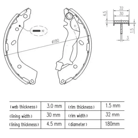 MGA Arka Fren Balatası – 54144 / OEM 583051CA00 ürün görseli