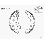 MGA Arka Fren Balatası – 54175 / OEM MR465094