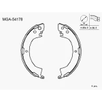 MGA Arka Fren Balatası – 54178 / OEM MB587661