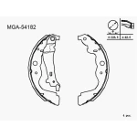 MGA Arka Fren Balatası – 54182 / OEM 7701210109