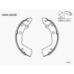 MGA Arka Fren Balatası – 54209 / OEM 5320063J02