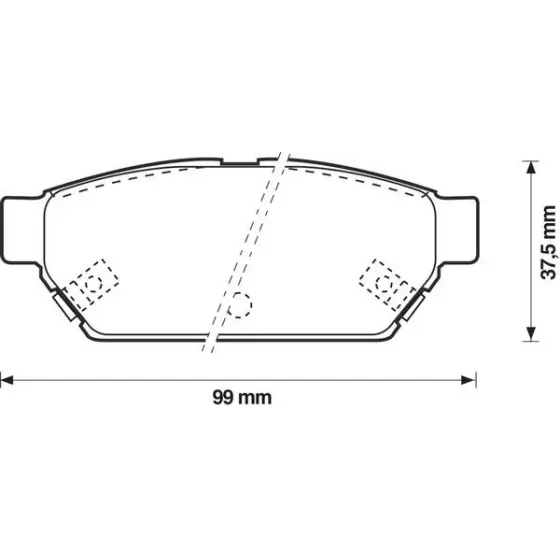 MGA Arka Fren Balatası – 55293 / OEM MR205377 ürün görseli