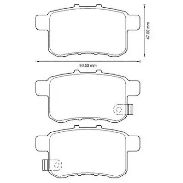 MGA Arka Fren Balatası – 55313 / OEM 43022TL1G01