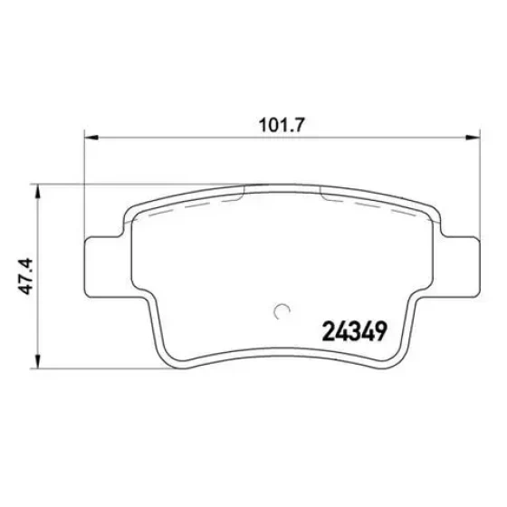 MGA Arka Fren Balatası – 55577 / OEM 1605356 ürün görseli