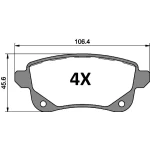 MGA Arka Fren Balatası – 55670 / OEM 440608235R