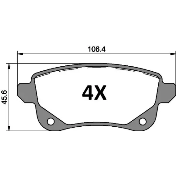 MGA Arka Fren Balatası – 55670 / OEM 440608235R ürün görseli