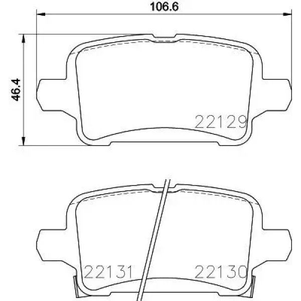 MGA Arka Fren Balatası – 55678 / OEM 39037199