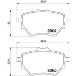 MGA Arka Fren Balatası – 55695 / OEM 1609000680