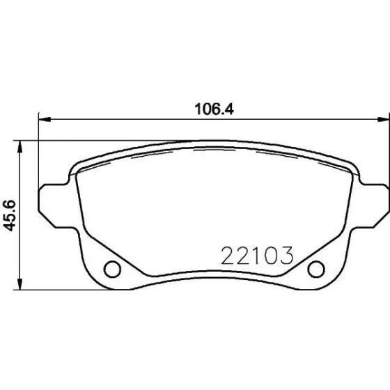MGA Arka Fren Balatası – 55716 / OEM 440608061R ürün görseli